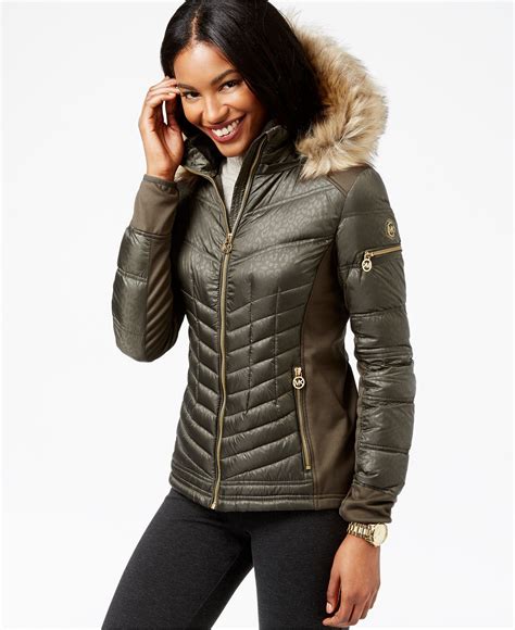 michael kors puffer jacket women's|michael kors ladies padded coats.